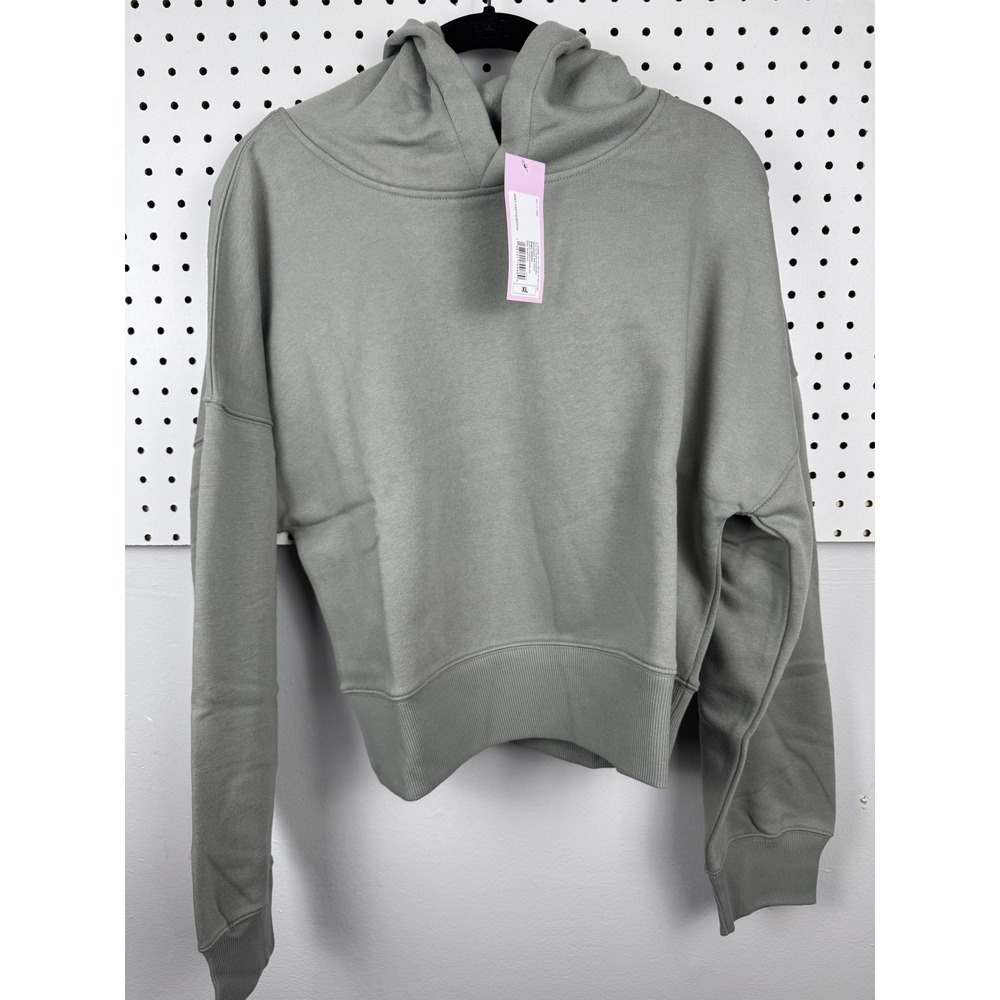 Wild Fable Womens Cropped Hoodie Sage Green Long Sleeve Sweatshirt Size M NEW